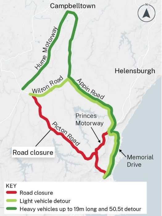 Night closures on the M1 Princes Motorway and Picton Road  post image