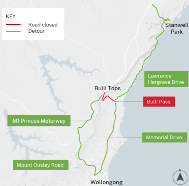 Bulli Pass closed for two nights next week 
												post image