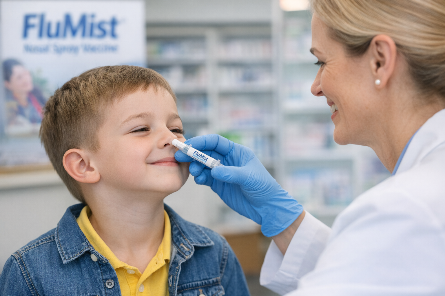 Look mum, no needle: Nasal spray flu vaccine 'well received' 
												post image