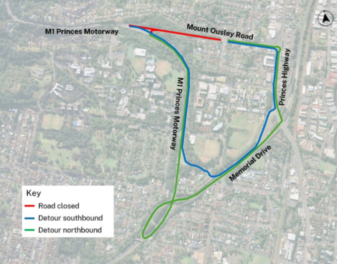 Part of Mount Ousley Road to close at weekend 
												post image