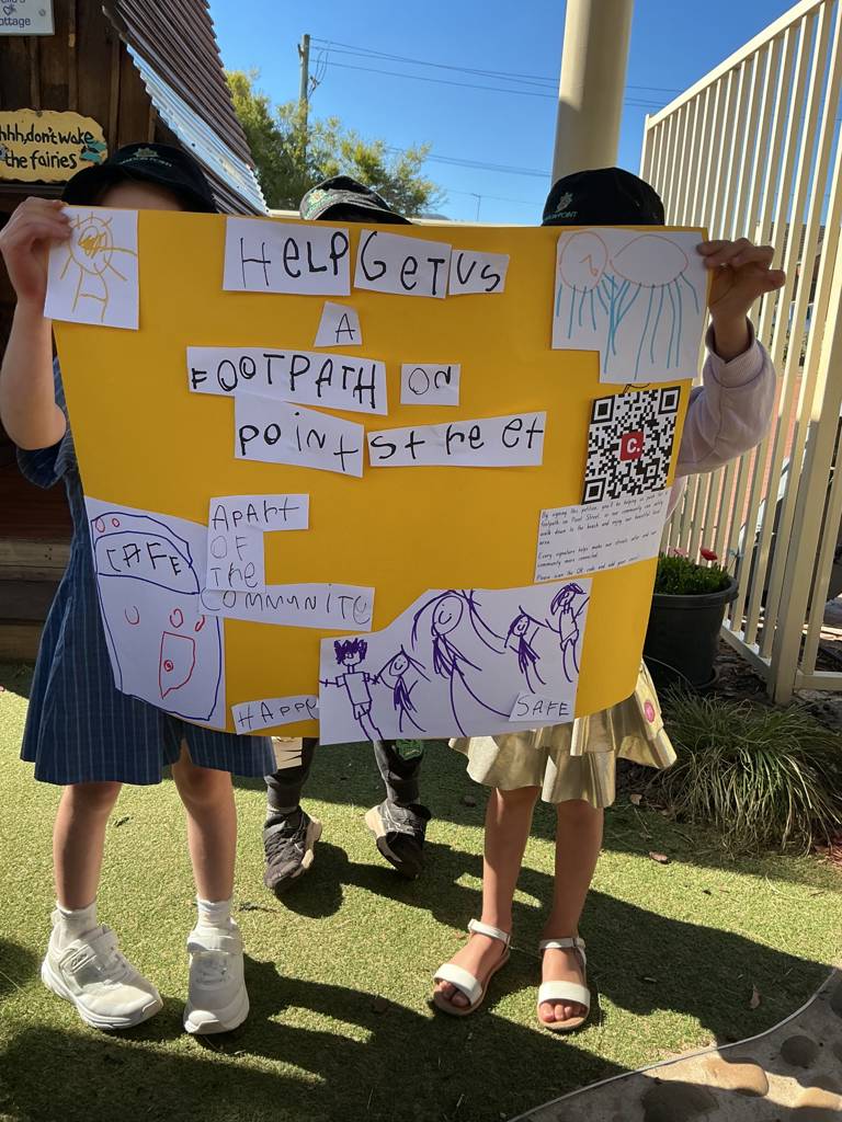 Kindy footpath campaign gives early lessons in democracy 
												post image
