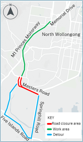 Night work on the M1 Princes Motorway and Masters Road 
												post image