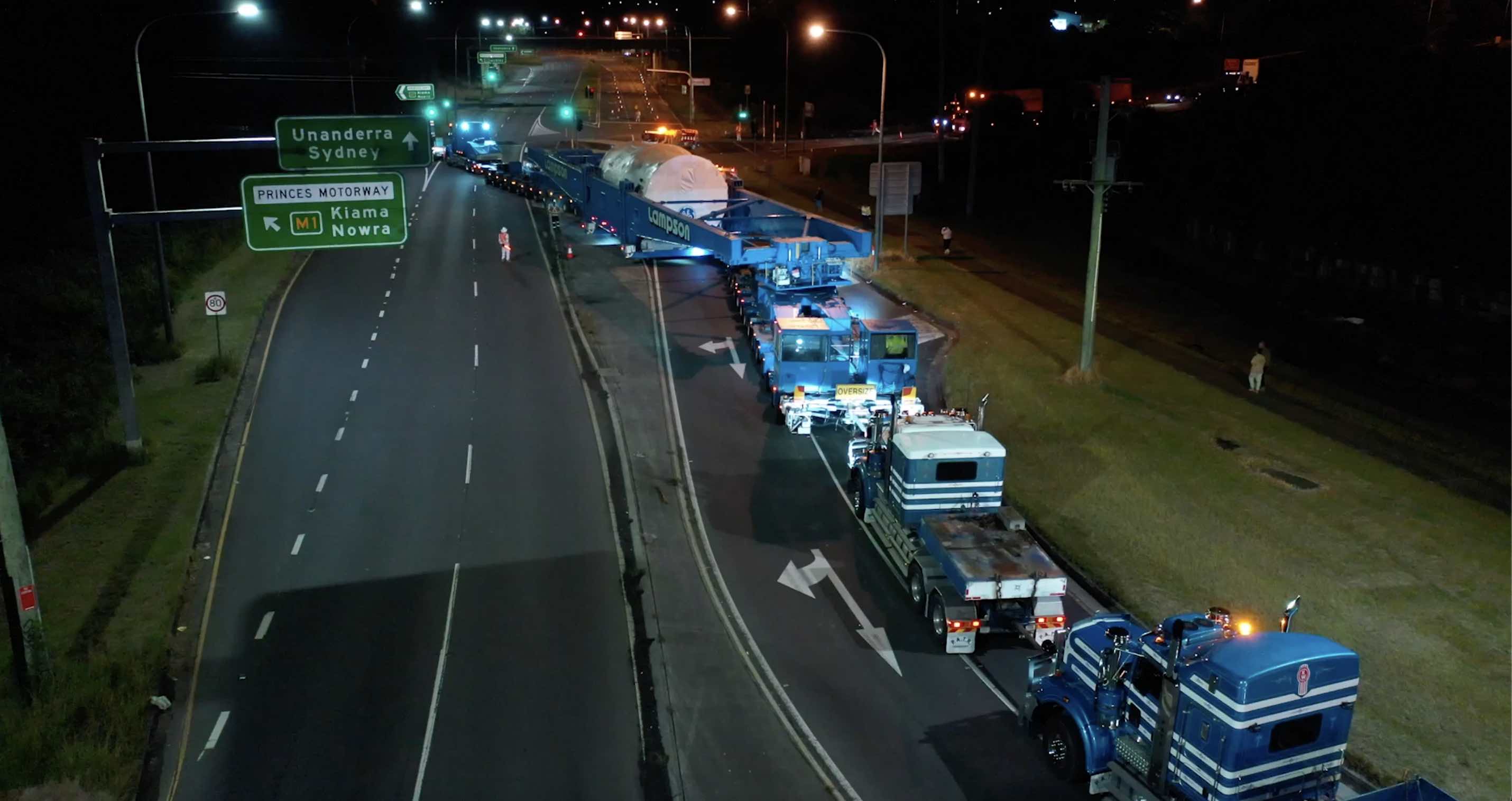 Massive nighttime freight movement through Illawarra