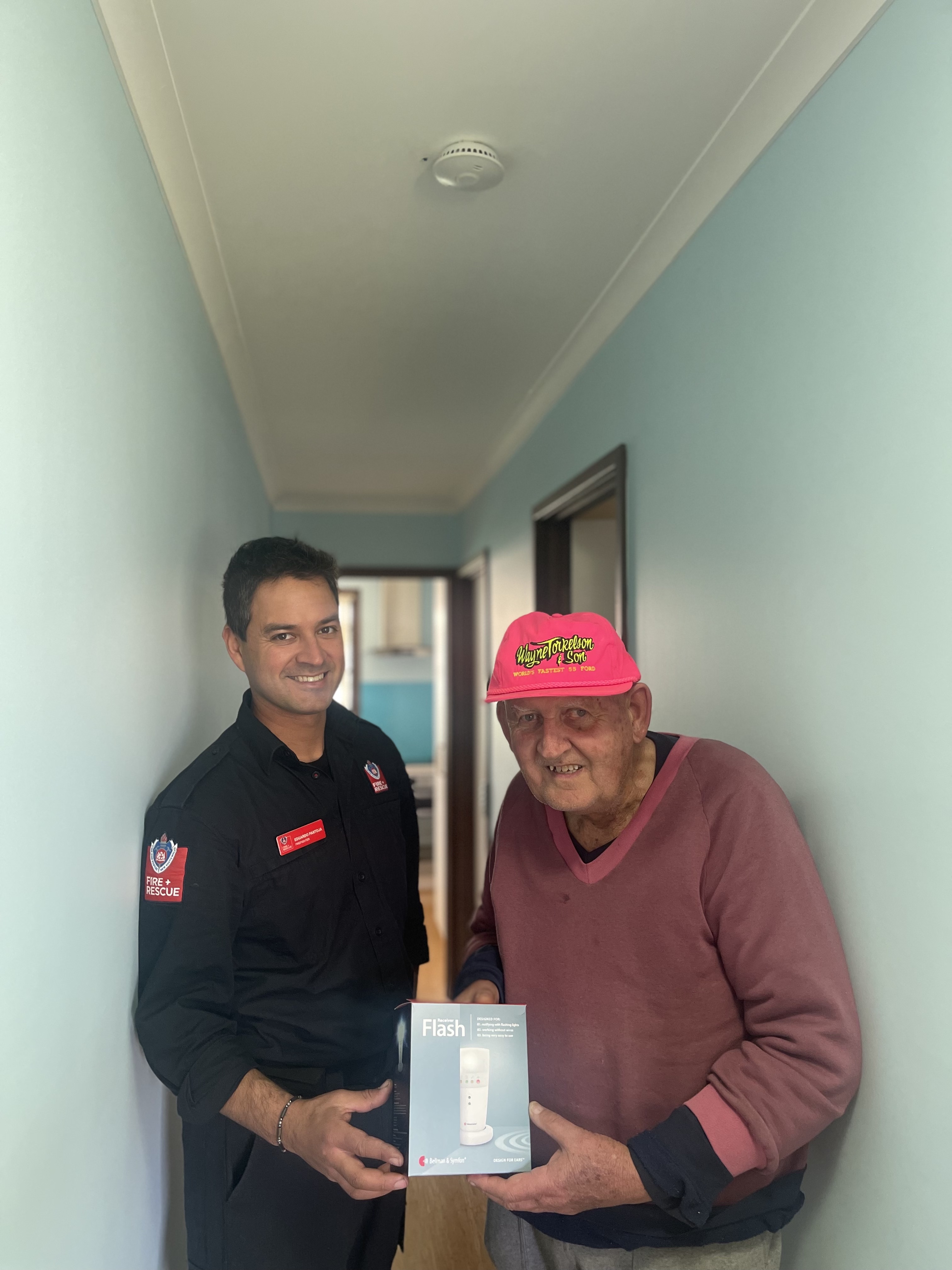 Firies install special smoke alarm to help Helensburgh local