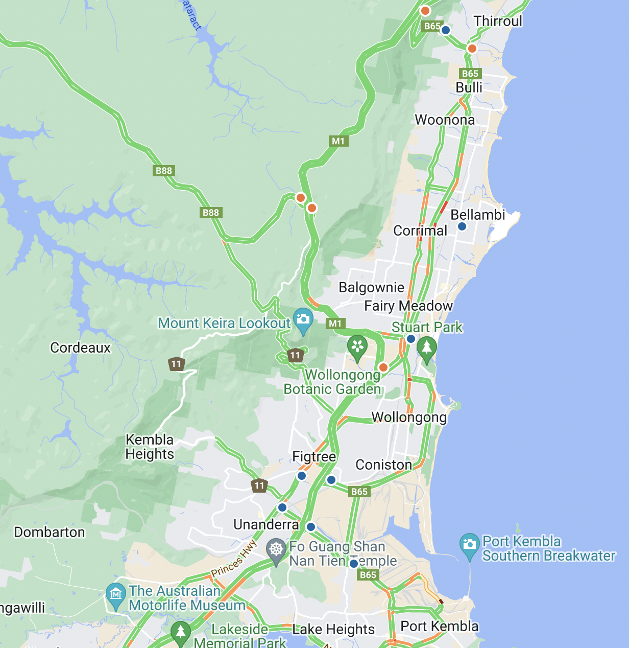 Night closure on M1 Princes Motorway (Mount Ousley Road) and Picton Road