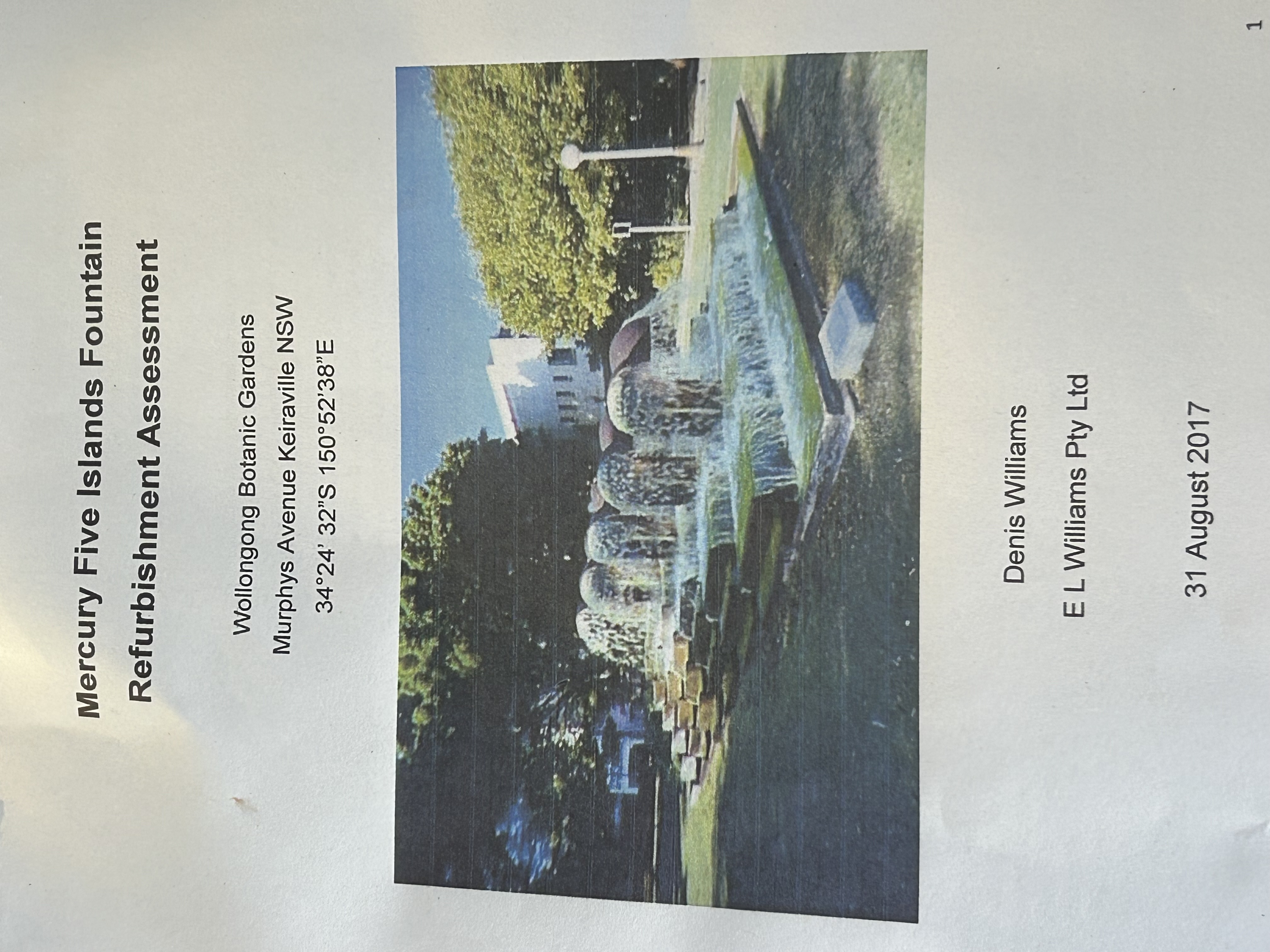 Report puts a price on the restoration of our Mercury Five Islands Fountain  post image