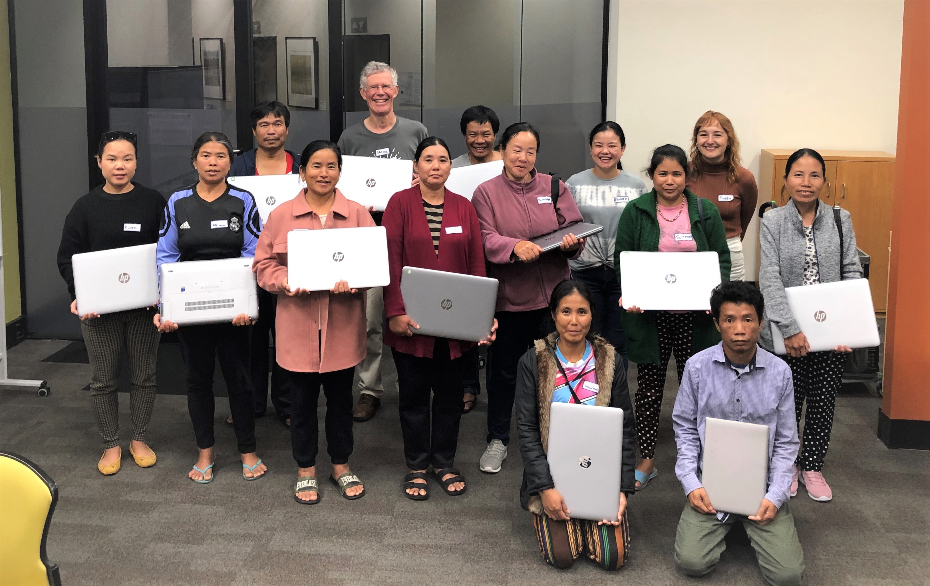 Donate devices to help refugees