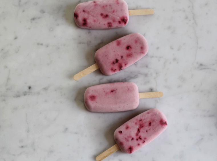 Make Raspberry Ice-Cream Pops
