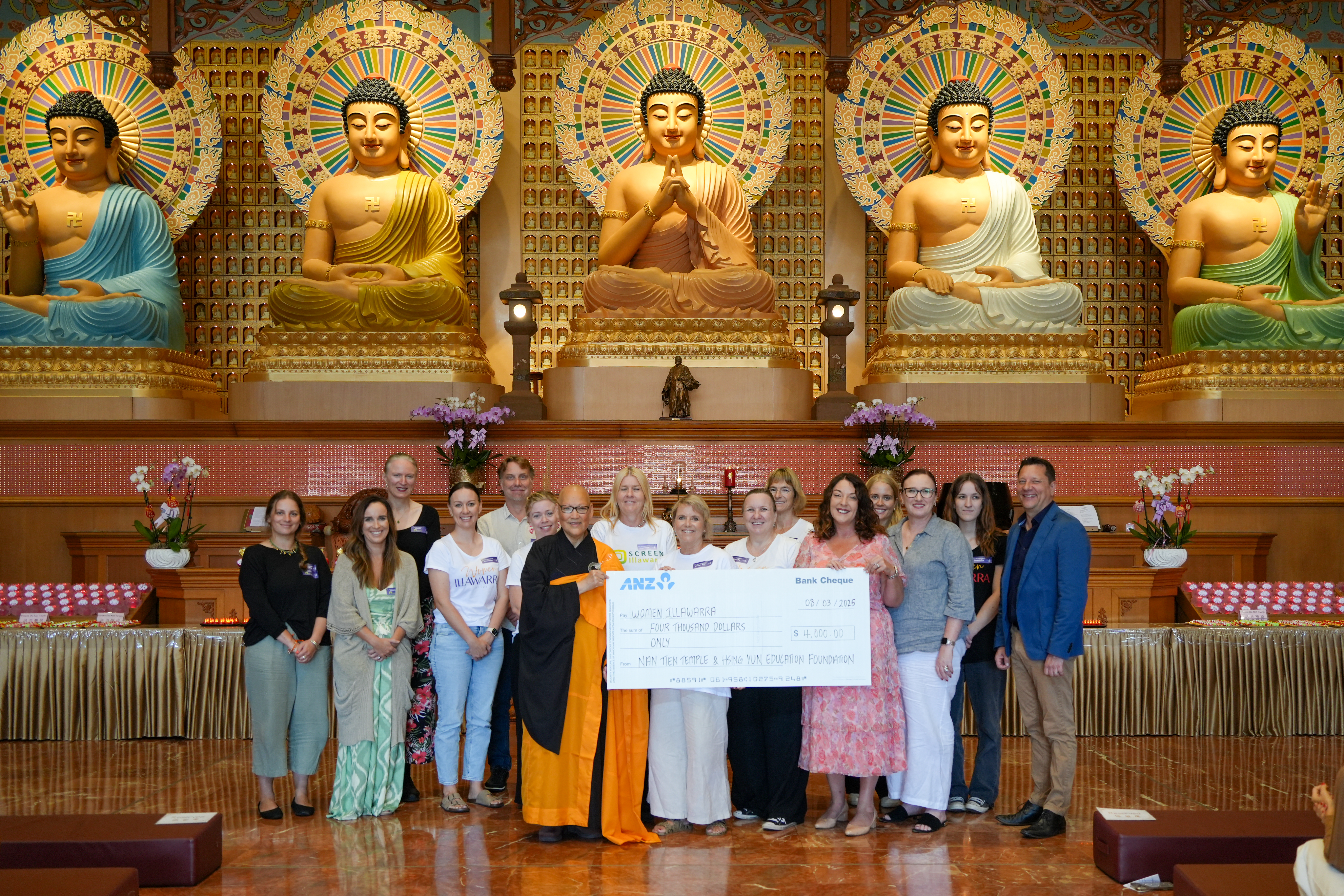 Nan Tien Temple's IWD event raises $4000 for Women Illawarra