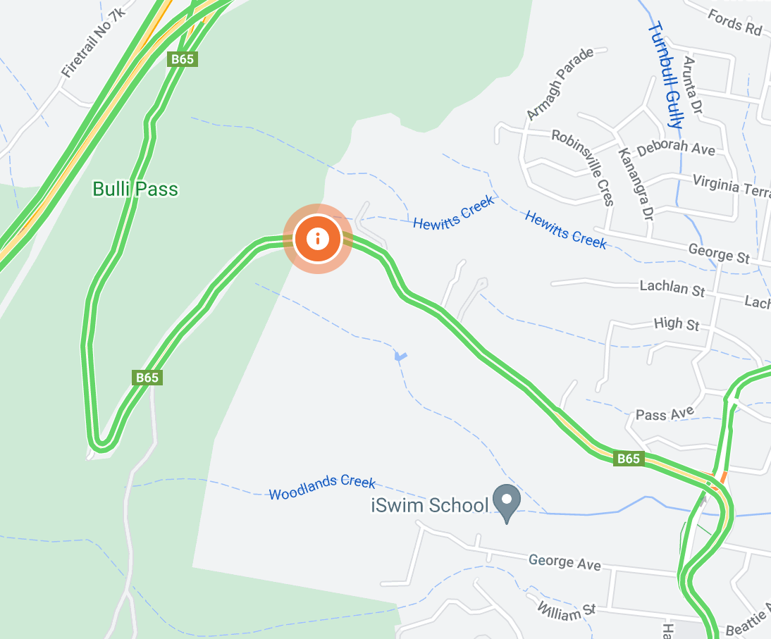 Night closures on Bulli Pass