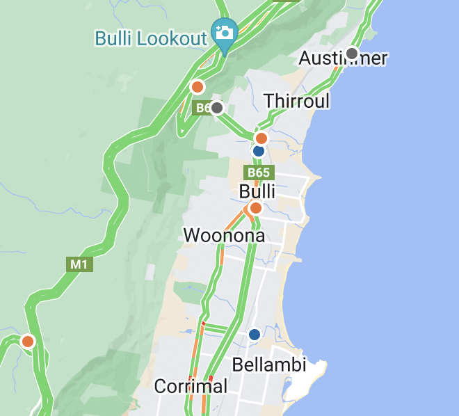 Upgrades to the roundabout on the Princes Highway at Bulli