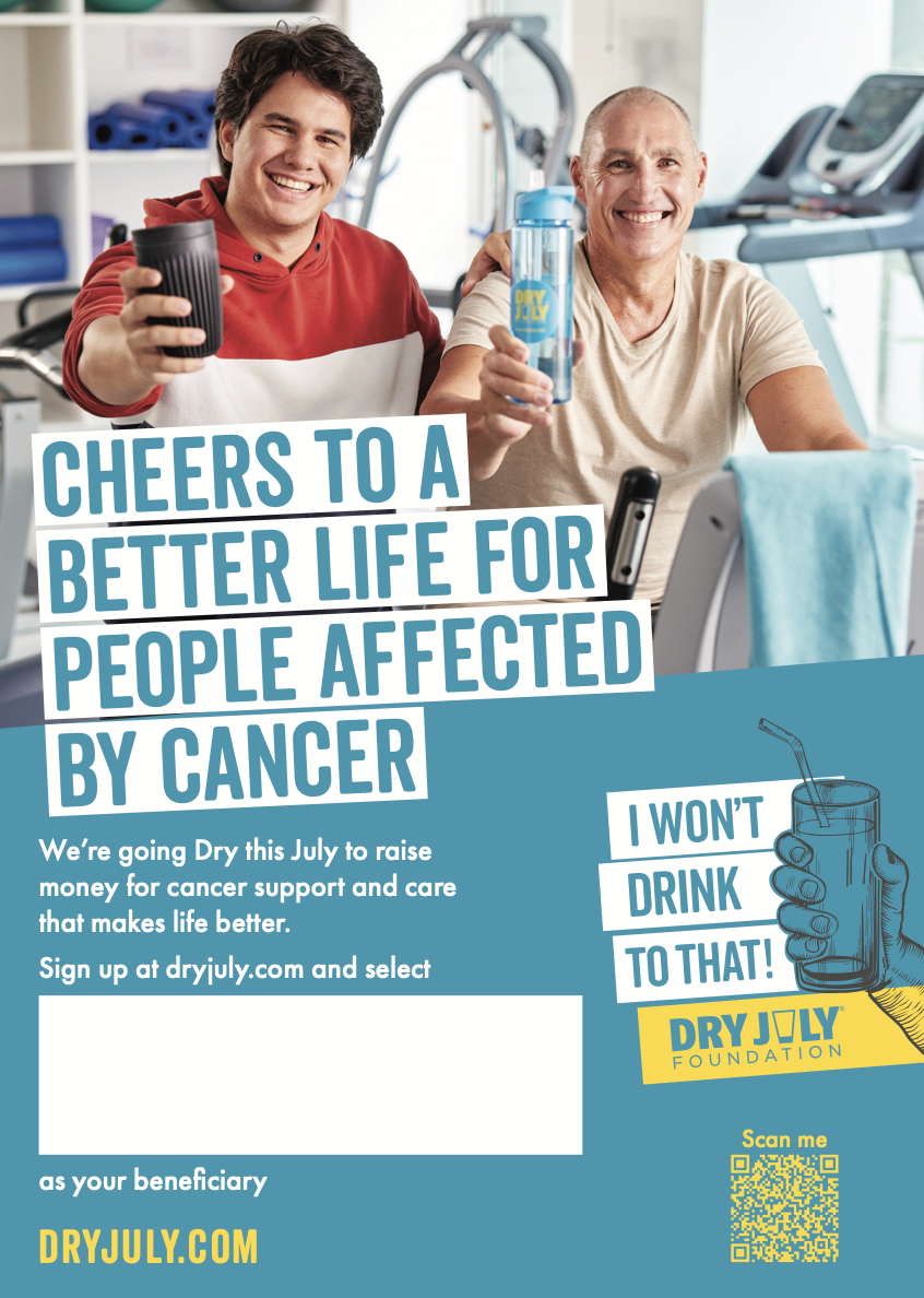 Dry July takes on new meaning for local face of the campaign