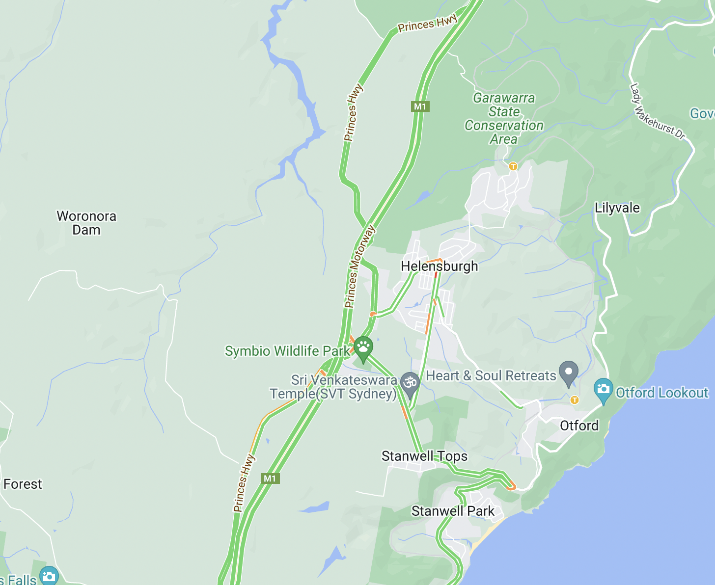 Night closure of the M1 at Helensburgh