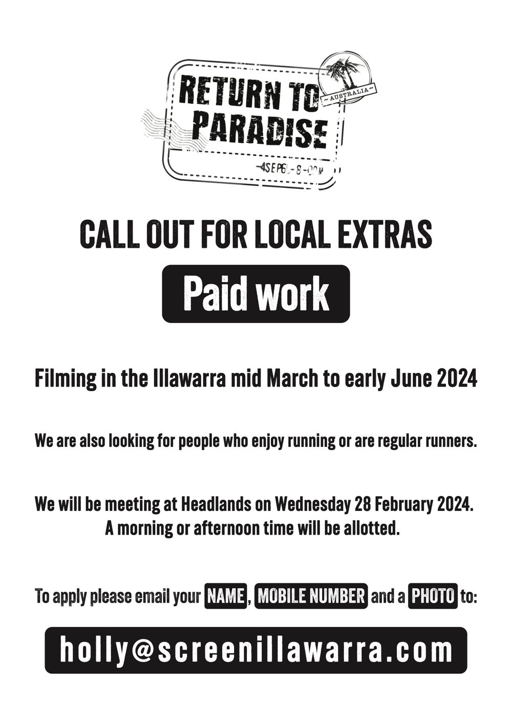 BBC makers of murder-mystery 'Return to Paradise' search for TV extras post image