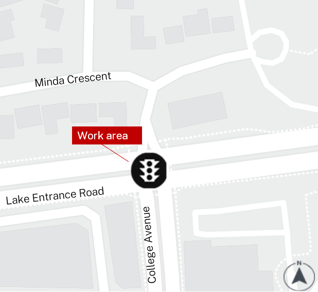 Night work on Lake Entrance Road at Shellharbour post image