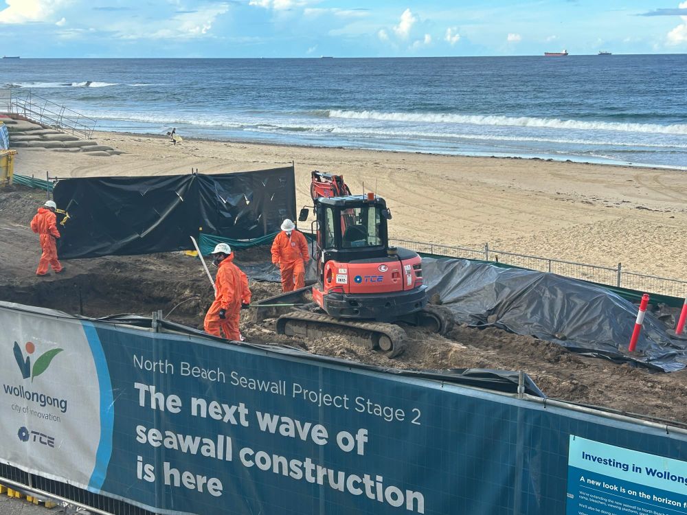 Asbestos discovery hits stage two of seawall project post image