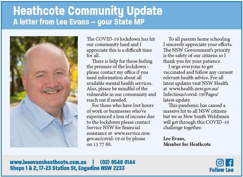 A letter from Lee Evans – your State MP post image