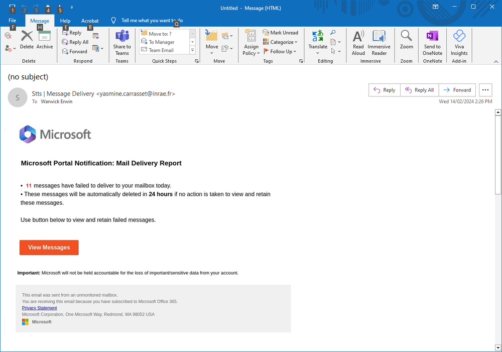 Scam Alert: Watch out for fake 'Microsoft' email post image