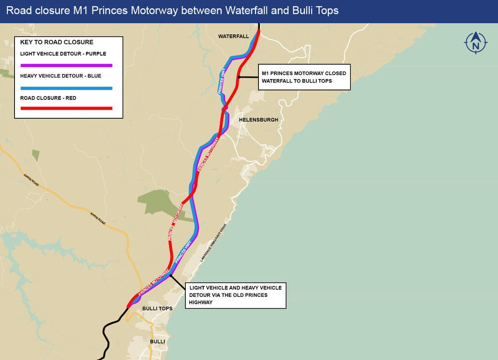 Night closures on M1 Princes Motorway post image