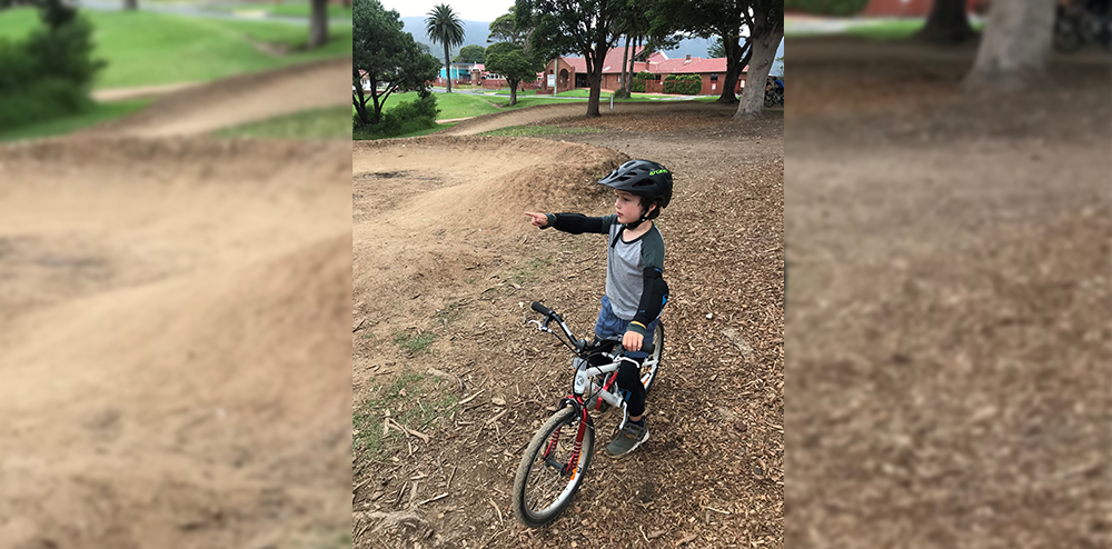Wheel excitement over bike tracks post image