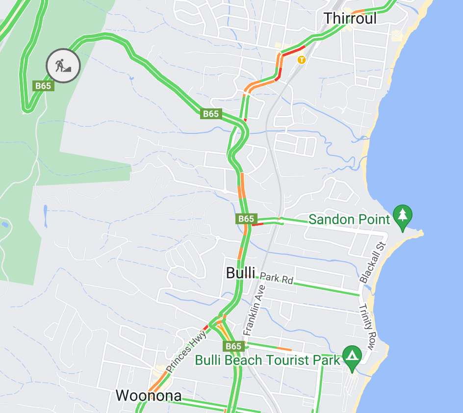 Night work on Memorial Drive at Bulli post image