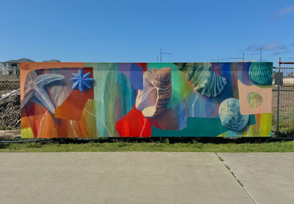 Claire Foxton's colourful mural makes a splash at Shell Cove's Waterfront Marina post image