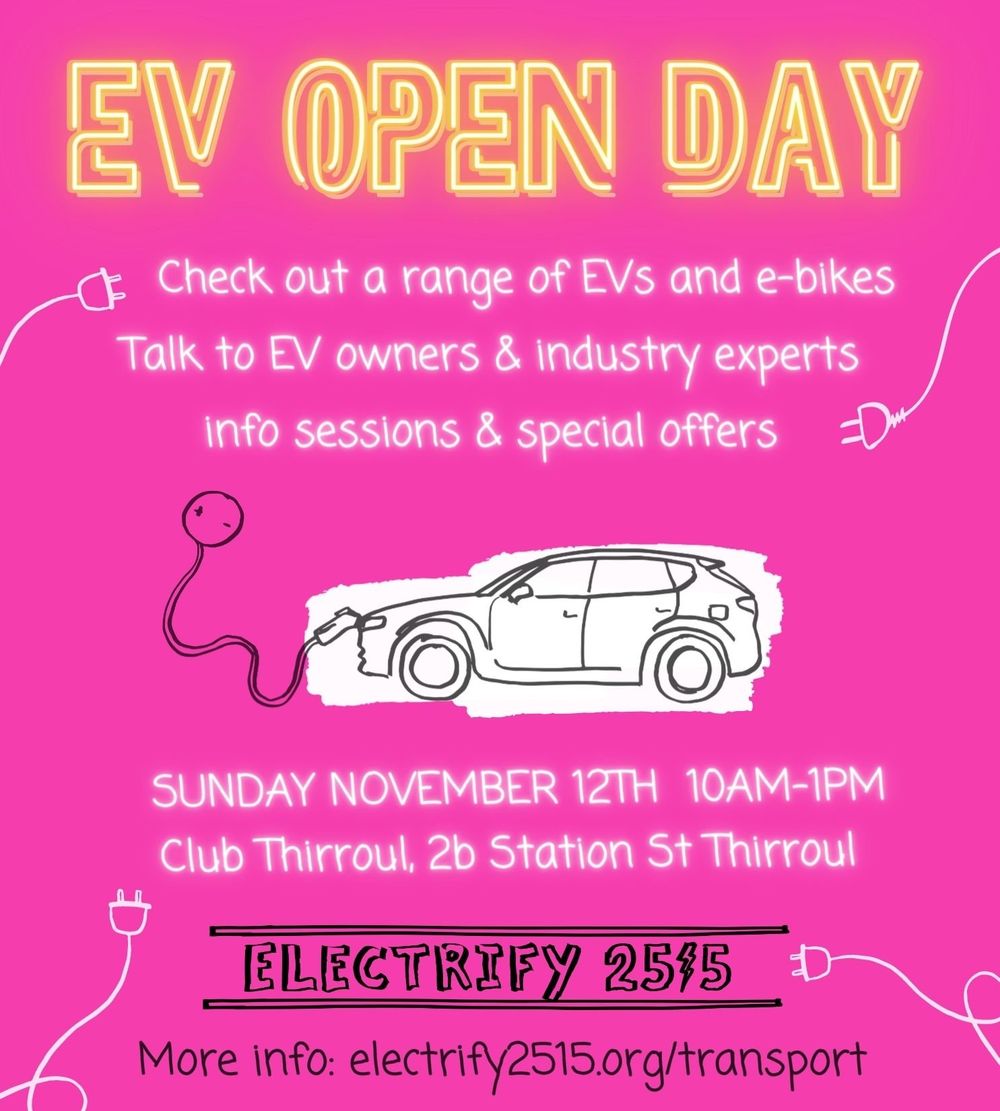 Save the date for EV Open Day at Club Thirroul post image