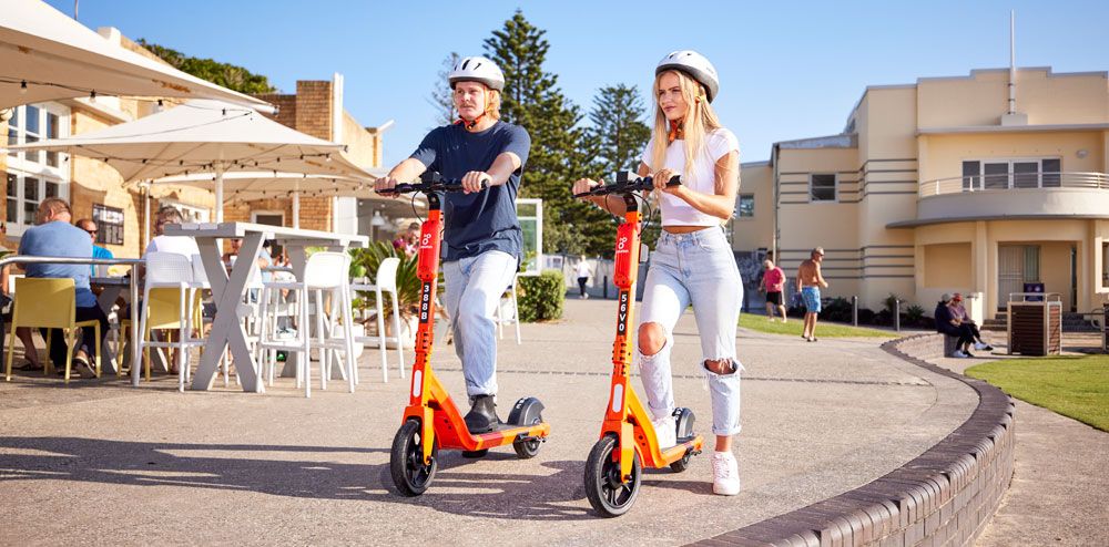 Getting ready to roll on an E-scooter trial post image