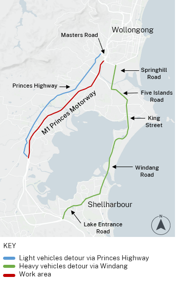 M1 between Figtree and Dapto to close for five nights post image