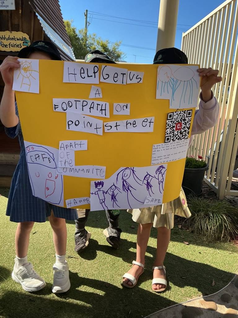 Kindy footpath campaign gives early lessons in democracy post image