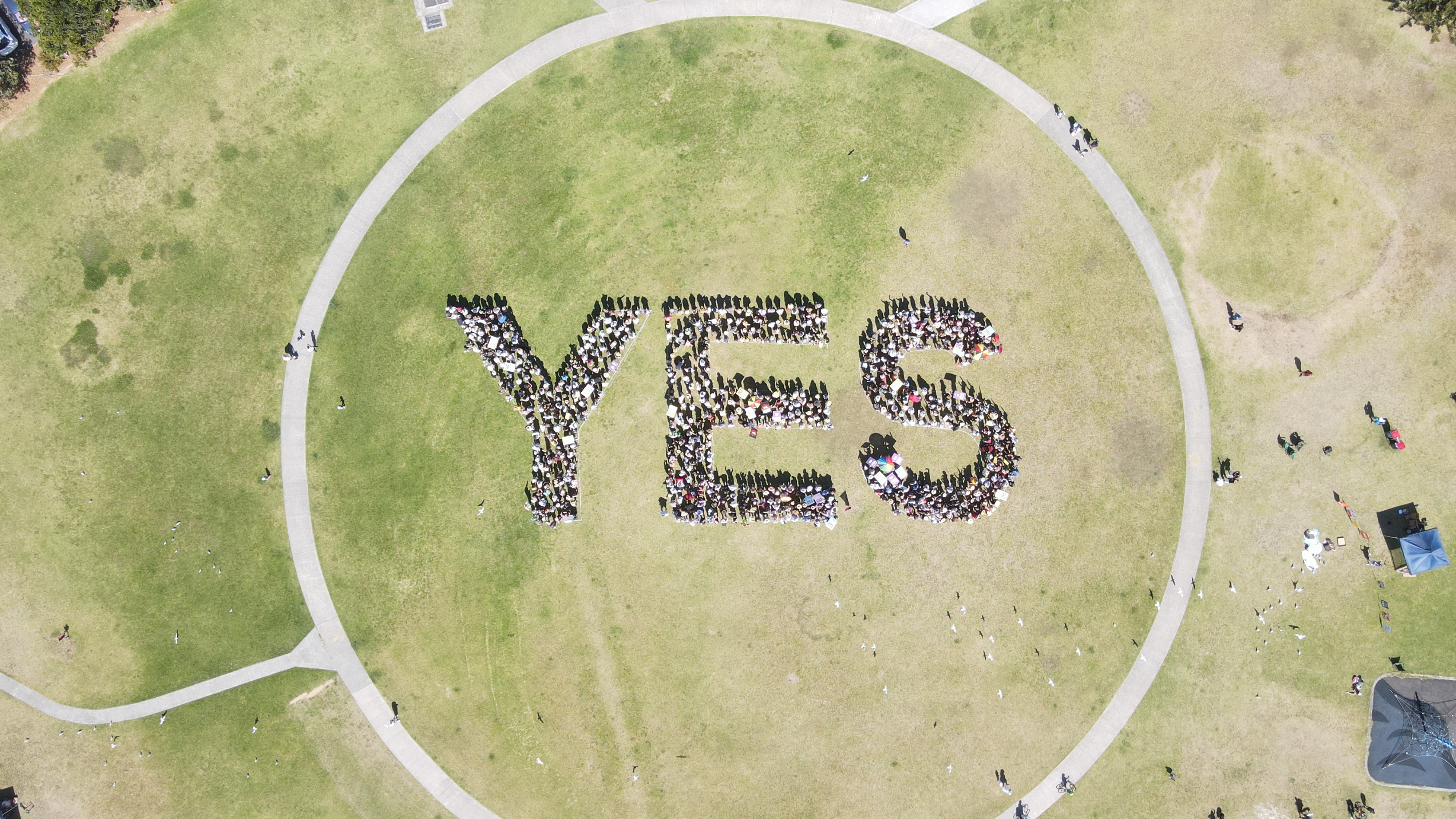 Indigenous leader tells huge Yes Voice rally the racism must stop