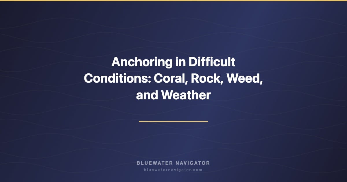Anchoring in Difficult Conditions: Coral, Rock, Weed, and Weather