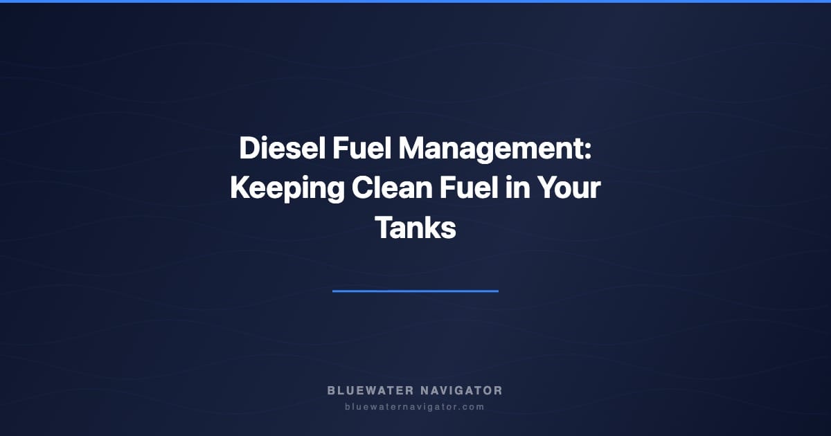 Diesel Fuel Management: Keeping Clean Fuel in Your Tanks