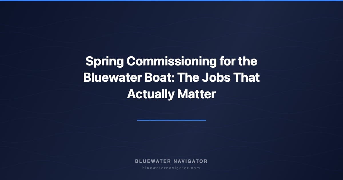 Spring Commissioning for the Bluewater Boat: The Jobs That Actually Matter