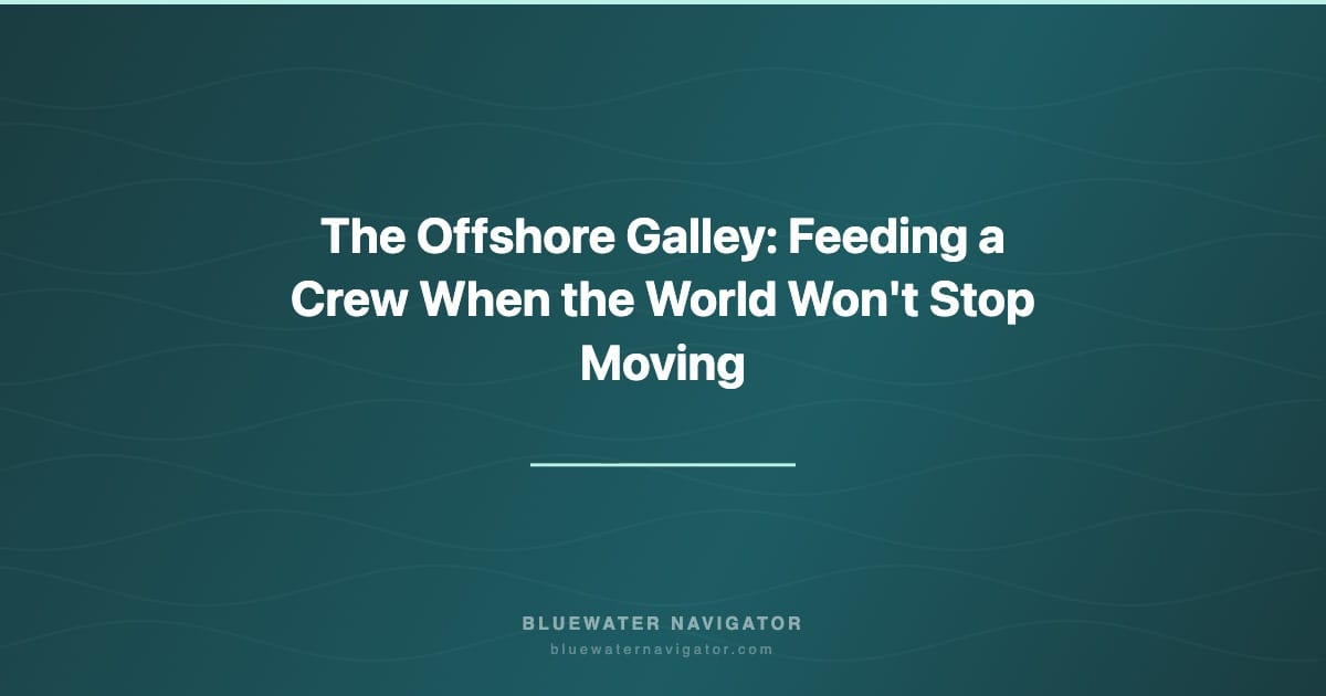 The Offshore Galley: Feeding a Crew When the World Won't Stop Moving