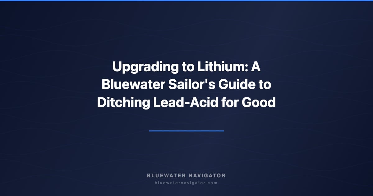 Upgrading to Lithium: A Bluewater Sailor's Guide to Ditching Lead-Acid for Good