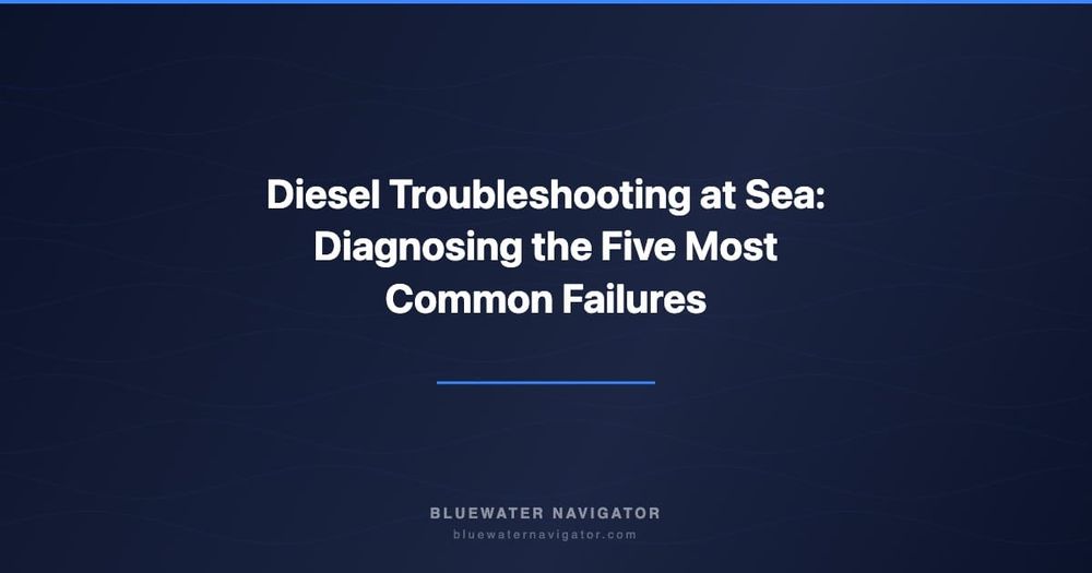 Diesel Troubleshooting at Sea: Diagnosing the Five Most Common Failures