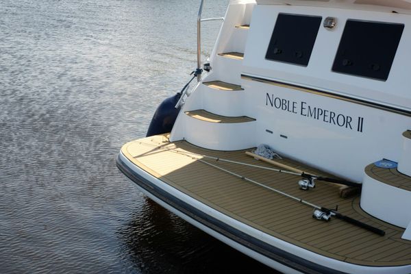 Stern of a modern cruising yacht