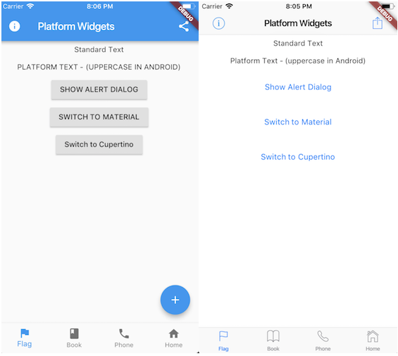 [Flutter] 안드로이드는 Material, iOS는 Cupertino 로 위젯을 보여주려면