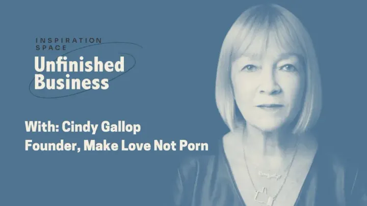 Cindy Gallop speaking at business conference about entrepreneurship - The Inspiration Space