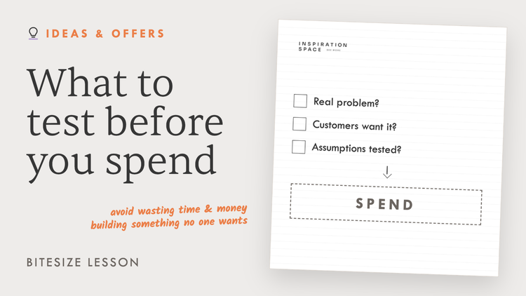 How to avoid wasting money on a bad business idea – Watch & Learn