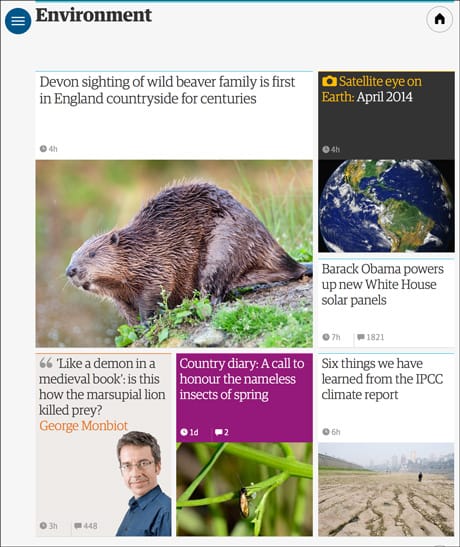 Guardian iPad view
