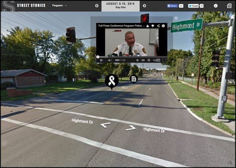 Screen shot from StreetStories