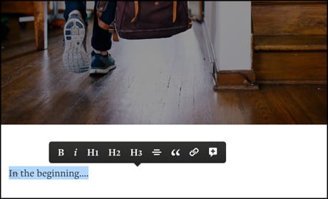 Medium - text formatting