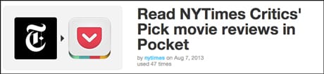 IFTTT recipe NY Times