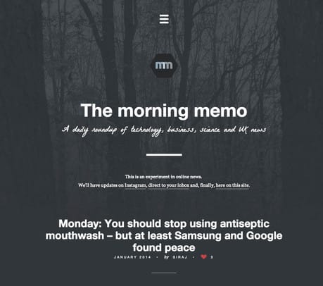 Morning Memo screenshot