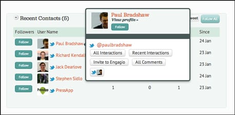 Engagio contacts