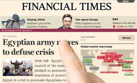 Fifth of FT.com traffic coming from mobile devices