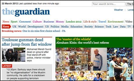 Guardian website reports record 69m browsers in Feb