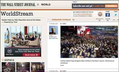 How WSJ reporters are sharing mobile phone videos to WorldStream